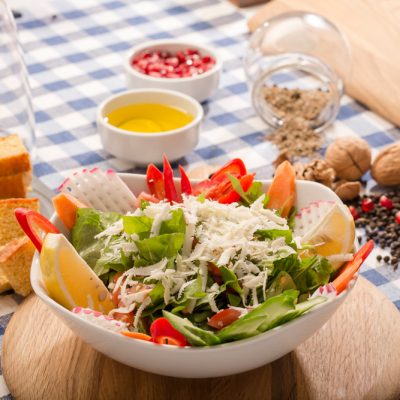Roka-Domates-Peynirli-Salata